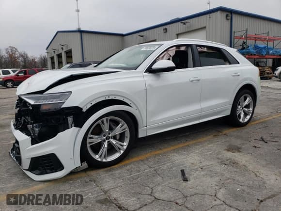 ✅ 2023 Audi Q8 Premium • VIN: WA1AVBF10PD024474 • Lot: 80896994. Listed on Copart with Not provided. Free auction sales archive from the USA and detailed vehicle history report at DreamBid. Image 1.