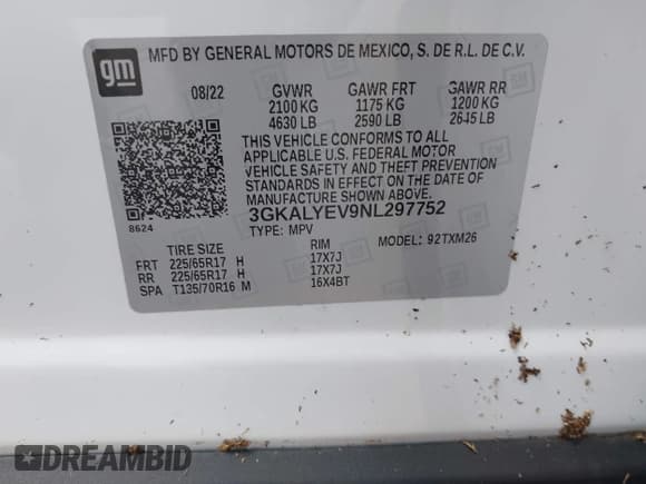 ✅ 2022 GMC Terrain AT4 • VIN: 3GKALYEV9NL297752 • Lot: 43639830. Wystawiony na IAAI z przebiegiem 30 363 mil. Bezpłatny archiwum sprzedaży aukcyjnych z USA i szczegółowy raport historii pojazdu na DreamBid. Zdjęcie 9.