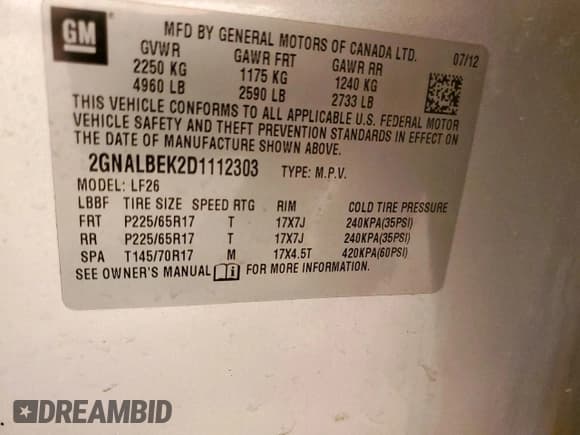 ✅ 2013 Chevrolet Equinox LS • VIN: 2GNALBEK2D1112303 • Лот: 91185295. Опубликован ранее на Copart с пробегом 143 802 миль. Бесплатный доступ к архиву аукционных продаж из США и подробный отчёт об истории автомобиля на DreamBid. Изображение 13.