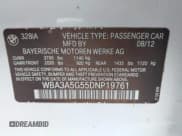 ✅ 2013 BMW 3 Series 328i • VIN: WBA3A5G55DNP19761 • Lot: 42311901. Listed on IAAI with 205,691 mi. Free auction sales archive from the USA and detailed vehicle history report at DreamBid. Image 9.