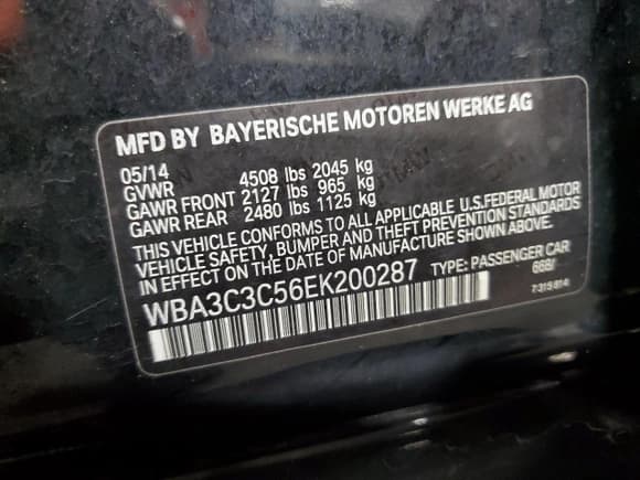 ✅ 2014 BMW 3 Series 320i xDrive • VIN: WBA3C3C56EK200287 • Lot: 90936555. Listed on Copart with 123,490 mi. Free auction sales archive from the USA and detailed vehicle history report at DreamBid. Image 12.