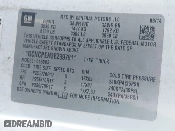 ✅ 2014 Chevrolet Silverado 1500 Work Truck • VIN: 1GCNCPEH3EZ397811 • Лот: 43438354. Опубликован ранее на IAAI с пробегом 110 570 миль. Бесплатный доступ к архиву аукционных продаж из США и подробный отчёт об истории автомобиля на DreamBid. Изображение 9.