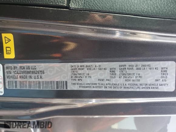 ✅ 2021 Jeep Wrangler Unlimited Rubicon • VIN: 1C4JJXR69MW629759 • Lot: 68904545. Listed on Copart with 24,239 mi. Free auction sales archive from the USA and detailed vehicle history report at DreamBid. Image 13.