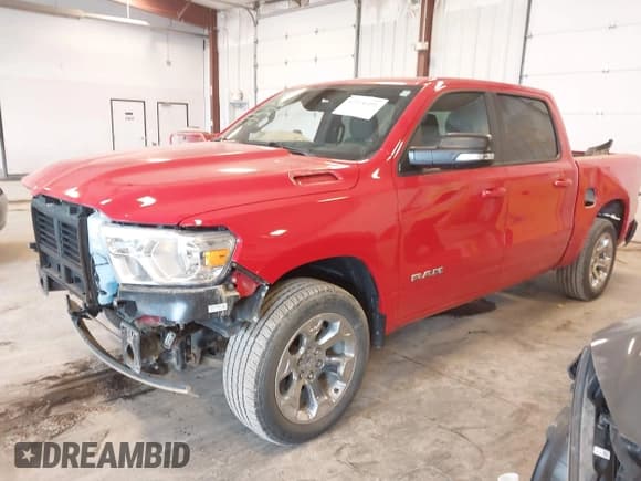 ✅ 2022 Ram 1500 Big Horn • VIN: 1C6RRFFG7NN455417 • Lot: 42376491. Listed on IAAI with 33,303 mi. Free auction sales archive from the USA and detailed vehicle history report at DreamBid. Image 2.