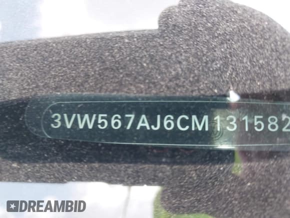 ✅ 2012 Volkswagen Jetta Autobahn • VIN: 3VW567AJ6CM131582 • Lot: 42824363. Listed on IAAI with 171,658 mi. Free auction sales archive from the USA and detailed vehicle history report at DreamBid. Image 9.