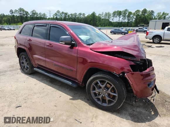 2021 Jeep Grand Cherokee 80th Anniversary с VIN 1C4RJFBG7MC612721, выставлен на аукционе Copart как лот 63995975 с пробегом 18 458 миль миль и Списание • Salvage title. История ставок и продаж доступна на DreamBid. Изображение 4.