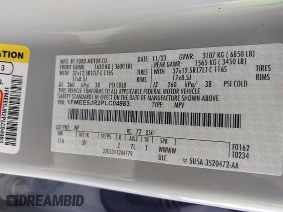 ✅ 2023 Ford Bronco Raptor • VIN: 1FMEE5JR2PLC04983 • Lot: 42262326. Wystawiony na IAAI z przebiegiem 9 845 mil. Bezpłatny archiwum sprzedaży aukcyjnych z USA i szczegółowy raport historii pojazdu na DreamBid. Zdjęcie 9.