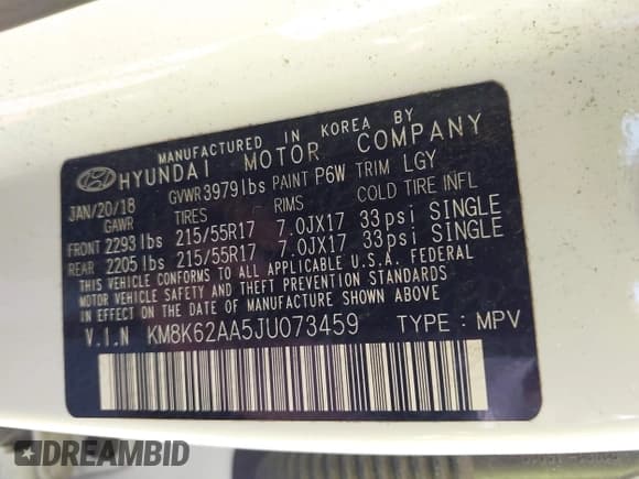 ✅ 2018 Hyundai Kona SEL • VIN: KM8K62AA5JU073459 • Лот: 43352612. Опубликован ранее на IAAI с пробегом 77 655 миль. Бесплатный доступ к архиву аукционных продаж из США и подробный отчёт об истории автомобиля на DreamBid. Изображение 9.