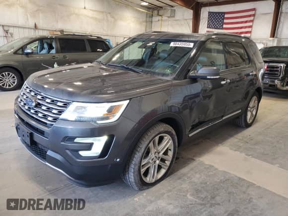 2017 Ford Explorer Limited with VIN 1FM5K8F89HGA57498, listed as a Copart auction lot 90435955 with 166,938 mi miles and Clean title. Bid and sale history available at DreamBid. Image 1.