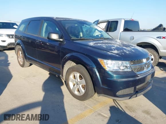 ✅ 2013 Dodge Journey SE • VIN: 3C4PDCAB6DT657012 • Lot: 43340704. Listed on IAAI with 188,824 mi. Free auction sales archive from the USA and detailed vehicle history report at DreamBid. Image 1.