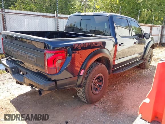 ✅ 2025 Ford F-150 Raptor • VIN: 1FTFW1RGXSFB07796 • Lot: 43208425. Listed on IAAI with 10,181 mi. Free auction sales archive from the USA and detailed vehicle history report at DreamBid. Image 4.