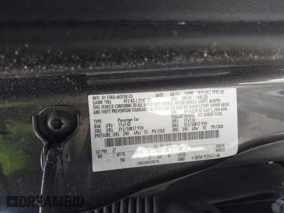 ✅ 2015 Ford Focus SE • VIN: 1FADP3F24FL286486 • Lot: 42041105. Listed on IAAI with 160,217 mi. Free auction sales archive from the USA and detailed vehicle history report at DreamBid. Image 9.