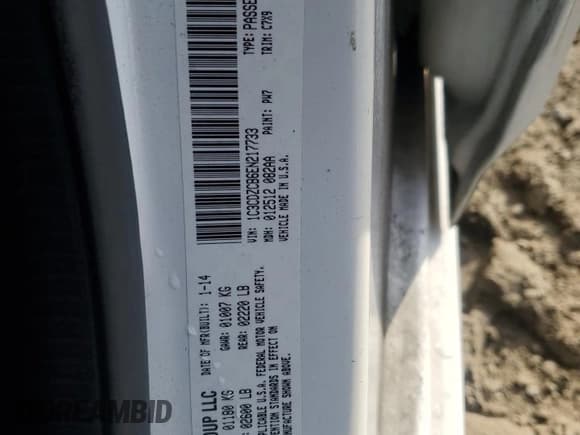 ✅ 2014 Dodge Avenger SXT • VIN: 1C3CDZCB6EN217733 • Лот: 79551144. Опубликован ранее на Copart с пробегом 157 228 миль. Бесплатный доступ к архиву аукционных продаж из США и подробный отчёт об истории автомобиля на DreamBid. Изображение 14.