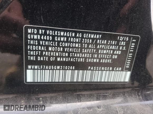 ✅ 2016 Volkswagen Golf R • VIN: WVWLF7AU5GW210266 • Lot: 78886424. Wystawiony na Copart z przebiegiem 59 831 mil. Bezpłatny archiwum sprzedaży aukcyjnych z USA i szczegółowy raport historii pojazdu na DreamBid. Zdjęcie 12.