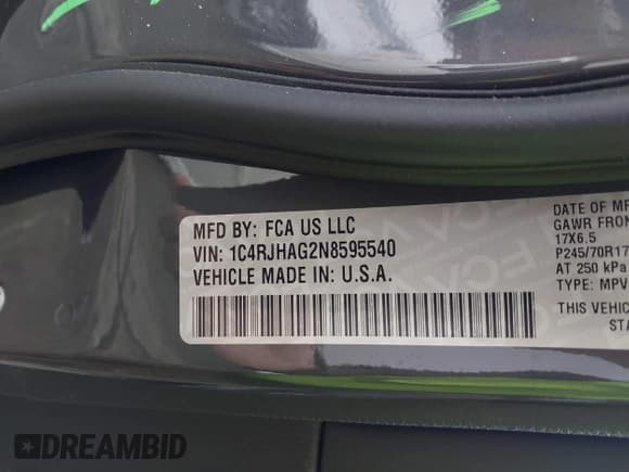 ✅ 2022 Jeep Grand Cherokee Altitude • VIN: 1C4RJHAG2N8595540 • Lot: 41765272. Listed on IAAI with 16,347 mi. Free auction sales archive from the USA and detailed vehicle history report at DreamBid. Image 9.