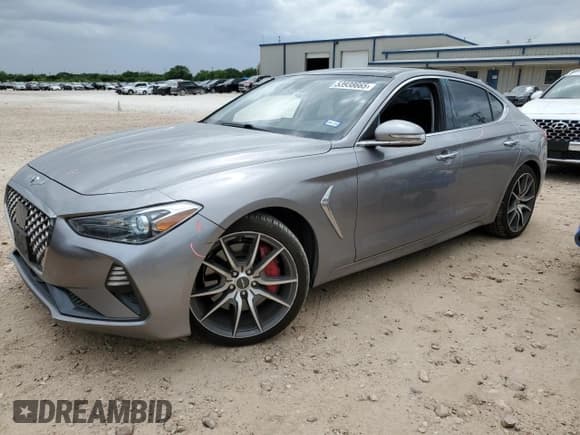 ✅ 2020 Genesis G70 3.3T • VIN: KMTG34LE2LU063944 • Lot: 53938665. Listed on Copart with 50,187 mi. Free auction sales archive from the USA and detailed vehicle history report at DreamBid. Image 1.