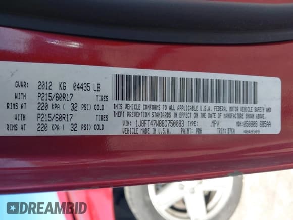✅ 2008 Jeep Compass Sport • VIN: 1J8FT47W88D750083 • Lot: 43589198. Listed on IAAI with 156,959 mi. Free auction sales archive from the USA and detailed vehicle history report at DreamBid. Image 9.