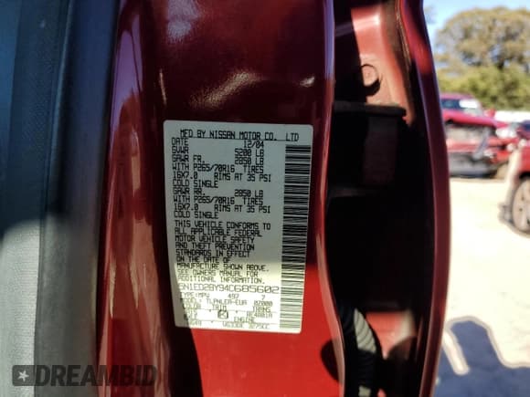 ✅ 2004 Nissan Xterra XE • VIN: 5N1ED28Y94C685602 • Lot: 89556485. Listed on Copart with 78,315 mi. Free auction sales archive from the USA and detailed vehicle history report at DreamBid. Image 13.