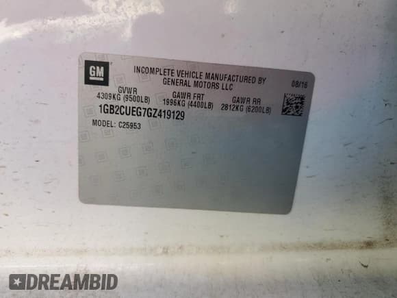 ✅ 2016 Chevrolet Silverado 2500HD Work Truck • VIN: 1GB2CUEG7GZ419129 • Lot: 75227383. Wystawiony na Copart z przebiegiem 107 143 mil. Bezpłatny archiwum sprzedaży aukcyjnych z USA i szczegółowy raport historii pojazdu na DreamBid. Zdjęcie 12.