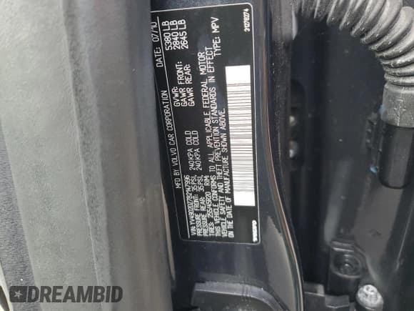 ✅ 2011 Volvo XC60 3.0T • VIN: YV4902DZ7B2147996 • Lot: 82368325. Listed on Copart with 133,003 mi. Free auction sales archive from the USA and detailed vehicle history report at DreamBid. Image 13.