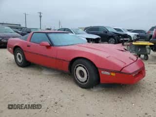 1985 Chevrolet Corvette with VIN 1G1YY0782F5138652, listed as a Copart auction lot 83541954 with 63,596 mi miles and Salvage title. Bid and sale history available at DreamBid. Image 4.