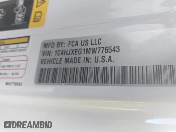 ✅ 2021 Jeep Wrangler Unlimited Sahara Altitude • VIN: 1C4HJXEG1MW776543 • Лот: 43492481. Опубликован ранее на IAAI с пробегом 14 037 миль. Бесплатный доступ к архиву аукционных продаж из США и подробный отчёт об истории автомобиля на DreamBid. Изображение 9.