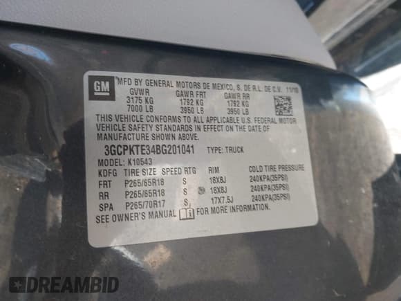 ✅ 2011 Chevrolet Silverado 1500 LTZ • VIN: 3GCPKTE34BG201041 • Lot: 43691008. Wystawiony na IAAI z przebiegiem 246 125 mil. Bezpłatny archiwum sprzedaży aukcyjnych z USA i szczegółowy raport historii pojazdu na DreamBid. Zdjęcie 9.