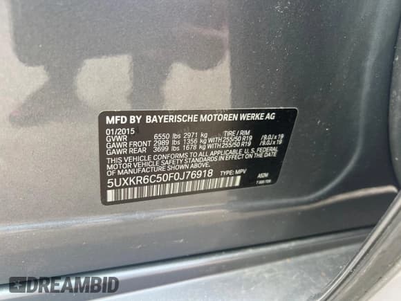 ✅ 2015 BMW X5 xDrive50i • VIN: 5UXKR6C50F0J76918 • Lot: 48632265. Listed on Copart with 141,000 mi. Free auction sales archive from the USA and detailed vehicle history report at DreamBid. Image 10.