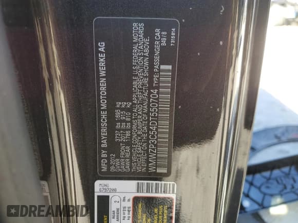 ✅ 2013 MINI Convertible S • VIN: WMWZP3C54DT550704 • Лот: 76346244. Опубликован ранее на Copart с пробегом 111 997 миль. Бесплатный доступ к архиву аукционных продаж из США и подробный отчёт об истории автомобиля на DreamBid. Изображение 13.