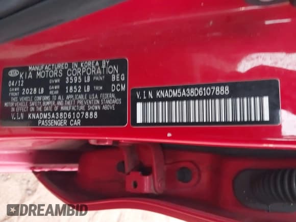 ✅ 2013 Kia Rio LX • VIN: KNADM5A38D6107888 • Lot: 43796386. Wystawiony na IAAI z przebiegiem 154 765 mil. Bezpłatny archiwum sprzedaży aukcyjnych z USA i szczegółowy raport historii pojazdu na DreamBid. Zdjęcie 9.