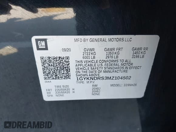 ✅ 2021 Cadillac XT5 AWD Premium Luxury • VIN: 1GYKNDRS3MZ104502 • Лот: 42463839. Опубликован ранее на IAAI с пробегом 85 192 миль. Бесплатный доступ к архиву аукционных продаж из США и подробный отчёт об истории автомобиля на DreamBid. Изображение 9.