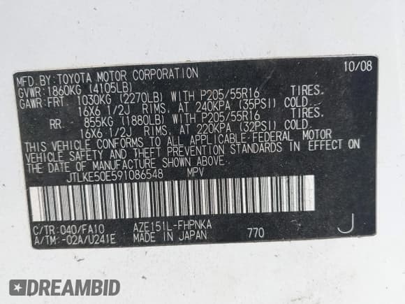 ✅ 2009 Scion xB • VIN: JTLKE50E591086548 • Lot: 43736067. Listed on IAAI with 182,193 mi. Free auction sales archive from the USA and detailed vehicle history report at DreamBid. Image 9.