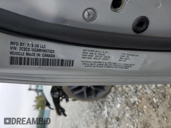 ✅ 2021 Dodge Challenger SXT • VIN: 2C3CDZAG6MH607320 • Lot: 71535834. Wystawiony na Copart z przebiegiem 75 568 mil. Bezpłatny archiwum sprzedaży aukcyjnych z USA i szczegółowy raport historii pojazdu na DreamBid. Zdjęcie 12.