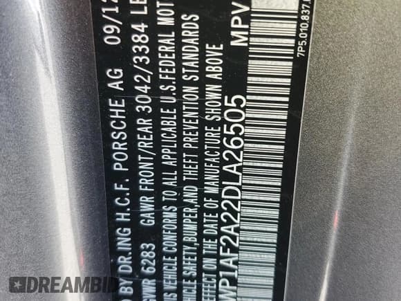 ✅ 2013 Porsche Cayenne Diesel • VIN: WP1AF2A22DLA26505 • Лот: 66658945. Опубликован ранее на Copart с пробегом 171 854 миль. Бесплатный доступ к архиву аукционных продаж из США и подробный отчёт об истории автомобиля на DreamBid. Изображение 13.