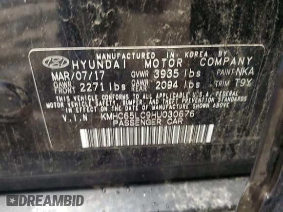 ✅ 2017 Hyundai Ioniq Blue • VIN: KMHC65LC9HU030676 • Lot: 55653655. Wystawiony na Copart z przebiegiem 114 312 mil. Bezpłatny archiwum sprzedaży aukcyjnych z USA i szczegółowy raport historii pojazdu na DreamBid. Zdjęcie 13.