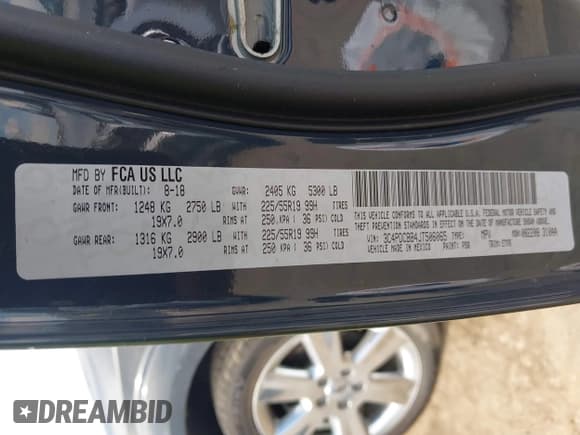 ✅ 2018 Dodge Journey SXT • VIN: 3C4PDCBB4JT506065 • Lot: 43460662. Listed on IAAI with 40,322 mi. Free auction sales archive from the USA and detailed vehicle history report at DreamBid. Image 9.