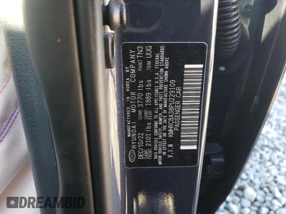 ✅ 2023 Hyundai Venue SEL • VIN: KMHRC8A38PU229109 • Лот: 89081895. Опубликован ранее на Copart с пробегом 17 674 миль. Бесплатный доступ к архиву аукционных продаж из США и подробный отчёт об истории автомобиля на DreamBid. Изображение 13.