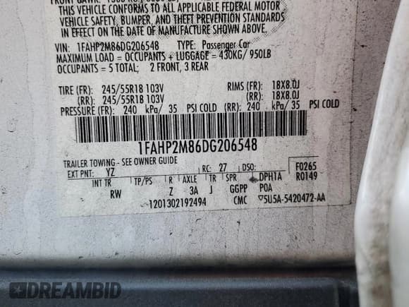 ✅ 2013 Ford Police Interceptor • VIN: 1FAHP2M86DG206548 • Лот: 54744425. Опубликован ранее на Copart с пробегом 97 762 миль. Бесплатный доступ к архиву аукционных продаж из США и подробный отчёт об истории автомобиля на DreamBid. Изображение 12.