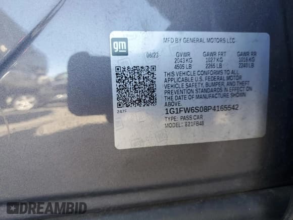 ✅ 2023 Chevrolet Bolt EV 1LT • VIN: 1G1FW6S08P4165542 • Lot: 44614955. Wystawiony na Copart z przebiegiem 16 454 mil. Bezpłatny archiwum sprzedaży aukcyjnych z USA i szczegółowy raport historii pojazdu na DreamBid. Zdjęcie 13.