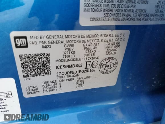✅ 2023 Chevrolet Silverado 1500 LT Trail Boss • VIN: 3GCUDFED1PG281106 • Лот: 89724555. Опубликован ранее на Copart с пробегом 59 674 миль. Бесплатный доступ к архиву аукционных продаж из США и подробный отчёт об истории автомобиля на DreamBid. Изображение 12.