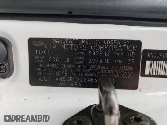 ✅ 2004 Kia Sedona LX • VIN: KNDUP131346544101 • Lot: 72207784. Wystawiony na Copart z przebiegiem Nie podano. Bezpłatny archiwum sprzedaży aukcyjnych z USA i szczegółowy raport historii pojazdu na DreamBid. Zdjęcie 15.