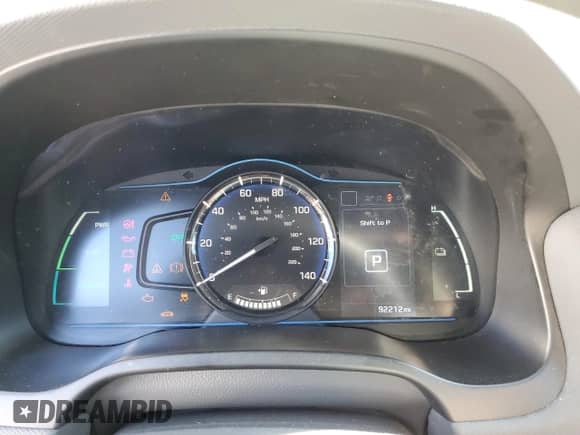 2017 Hyundai Ioniq Blue with VIN KMHC65LC4HU056425, listed as a Copart auction lot 59890914 with 92,212 mi miles and Non repairable. Bid and sale history available at DreamBid. Image 9.