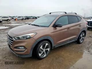 2016 Hyundai Tucson Sport with VIN KM8J33A2XGU253760, listed as a Copart auction lot 63558695 with 121,792 mi miles and Clean title. Bid and sale history available at DreamBid. Image 1.