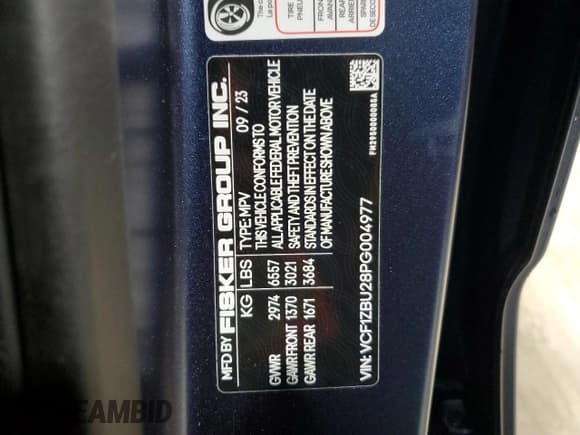 ✅ 2023 Fisker Ocean One • VIN: VCF1ZBU28PG004977 • Лот: 71588194. Опубликован ранее на Copart с пробегом 14 737 миль. Бесплатный доступ к архиву аукционных продаж из США и подробный отчёт об истории автомобиля на DreamBid. Изображение 12.