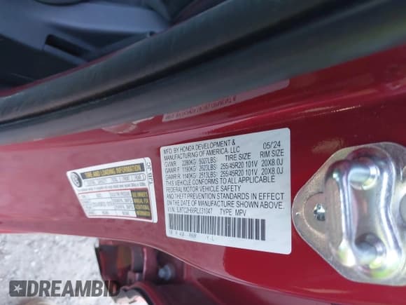 ✅ 2024 Acura RDX w/A-Spec Package • VIN: 5J8TC2H66RL031047 • Lot: 40799836. Listed on IAAI with 15,975 mi. Free auction sales archive from the USA and detailed vehicle history report at DreamBid. Image 9.