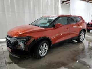 2021 Chevrolet Blazer LT with VIN 3GNKBHR42MS561460, listed as a Copart auction lot 57027994 with 41,411 mi miles and Salvage title. Bid and sale history available at DreamBid. Image 1.