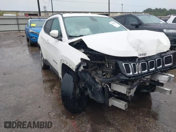 ✅ 2020 Jeep Compass Limited • VIN: 3C4NJCCB9LT179695 • Lot: 42474083. Listed on IAAI with 108,843 mi. Free auction sales archive from the USA and detailed vehicle history report at DreamBid. Image 1.