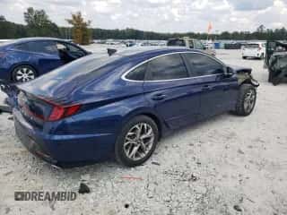 2021 Hyundai Sonata SEL z VIN 5NPEF4JA7MH090422, wystawiony jako Copart lot #81138465 z przebiegiem Nie podano mil oraz Szkoda całkowita • Salvage title. Historia ofert i sprzedaży dostępna na DreamBid. Obrazek 3.