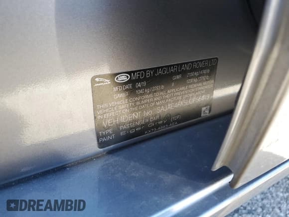 ✅ 2020 Jaguar XE S • VIN: SAJAE4FX5LCP56445 • Lot: 67938752. Wystawiony na Copart z przebiegiem 32 106 mil. Bezpłatny archiwum sprzedaży aukcyjnych z USA i szczegółowy raport historii pojazdu na DreamBid. Zdjęcie 13.