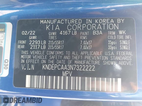 ✅ 2022 Kia Seltos LX • VIN: KNDEPCAA3N7322222 • Lot: 42672250. Wystawiony na IAAI z przebiegiem 48 074 mil. Bezpłatny archiwum sprzedaży aukcyjnych z USA i szczegółowy raport historii pojazdu na DreamBid. Zdjęcie 9.